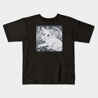 B&W Cat Kids T-Shirt